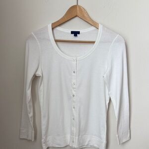 Lilla P Classic White Button-Down Shirt